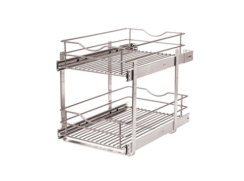DBLMUB Pull-Out Storage with Double Height-Adjustable Wire Baskets