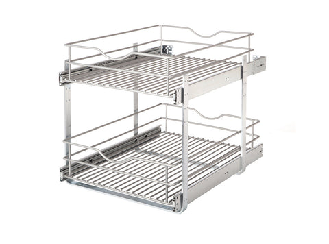 DBLMUB Pull-Out Storage with Double Height-Adjustable Wire Baskets