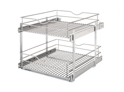 DBLMUB Pull-Out Storage with Double Height-Adjustable Wire Baskets