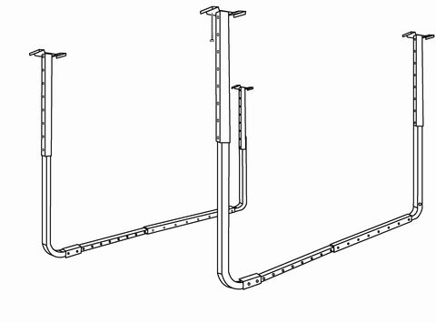 80842 HyLoft Adjustable Ceiling Kit Support Rack