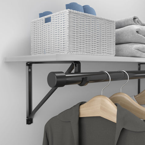 0045 Fixed Shelf and Rod Bracket with 3” Hook