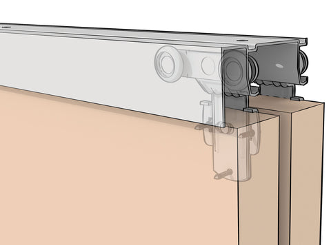 BYP-75AFW By-Pass Door Aluminum Wide Fascia Track Hardware
